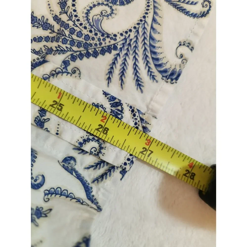 Banana Republic Floral Shirt Mens Small Blue Short Sleeve Beach 60s 60s Retro